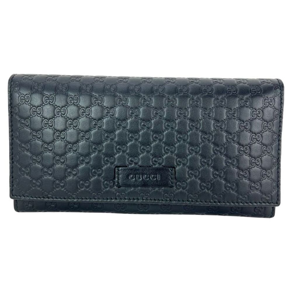 Gucci Micro Guccissima Continental Long Black Wallet